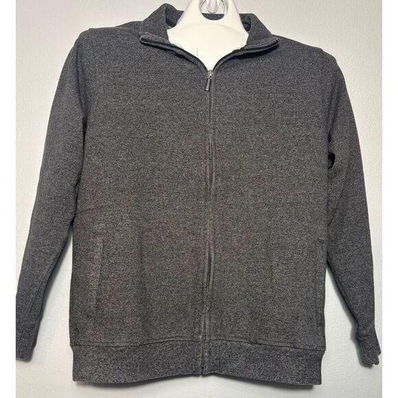 Rainforest Mens Full Zip Button-up Dark Gray Size Medium Jacket/Sweater - Picture 2 of 9